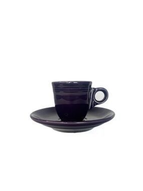 Fiestaware Dark Purple Espresso Cup and Saucer